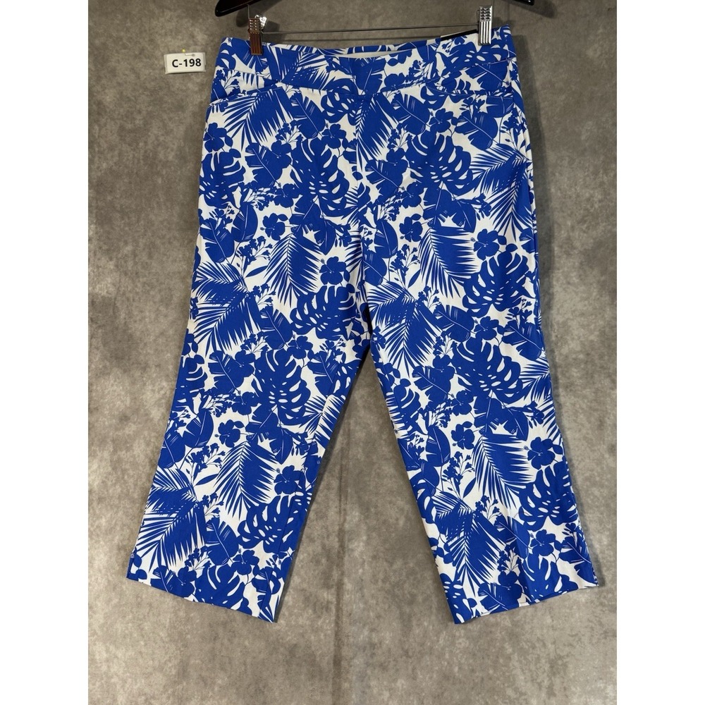 Counterparts Capris Women's Size Large Cobalt Blue Superstretch Midrise MSRP $48